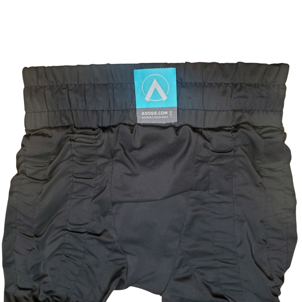 AGOGIE Wearable Resistance Pants Leggings +20 Black Ruched Women's Sz Small